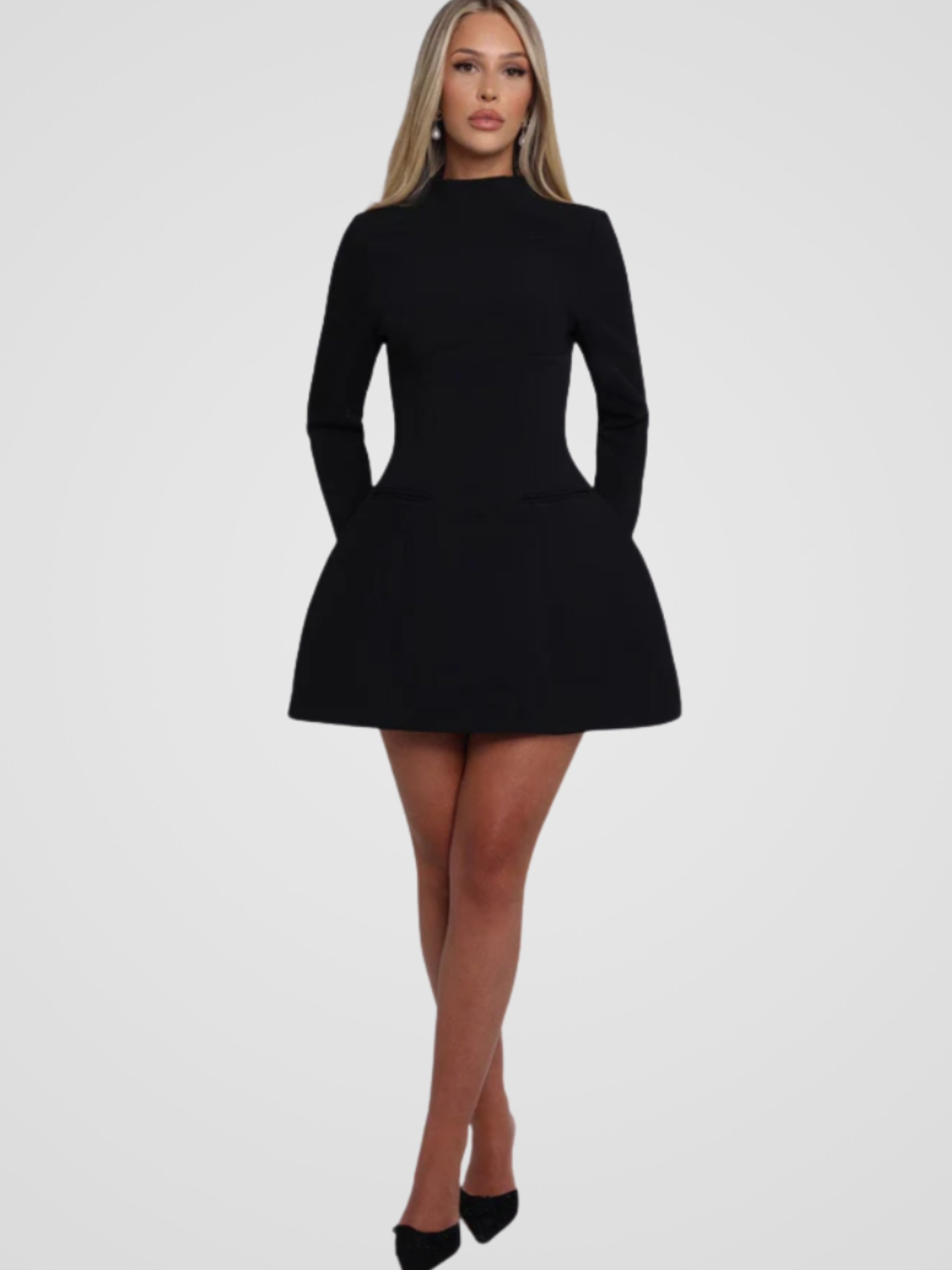 VICTORIA SCULPTED MINI DRESS