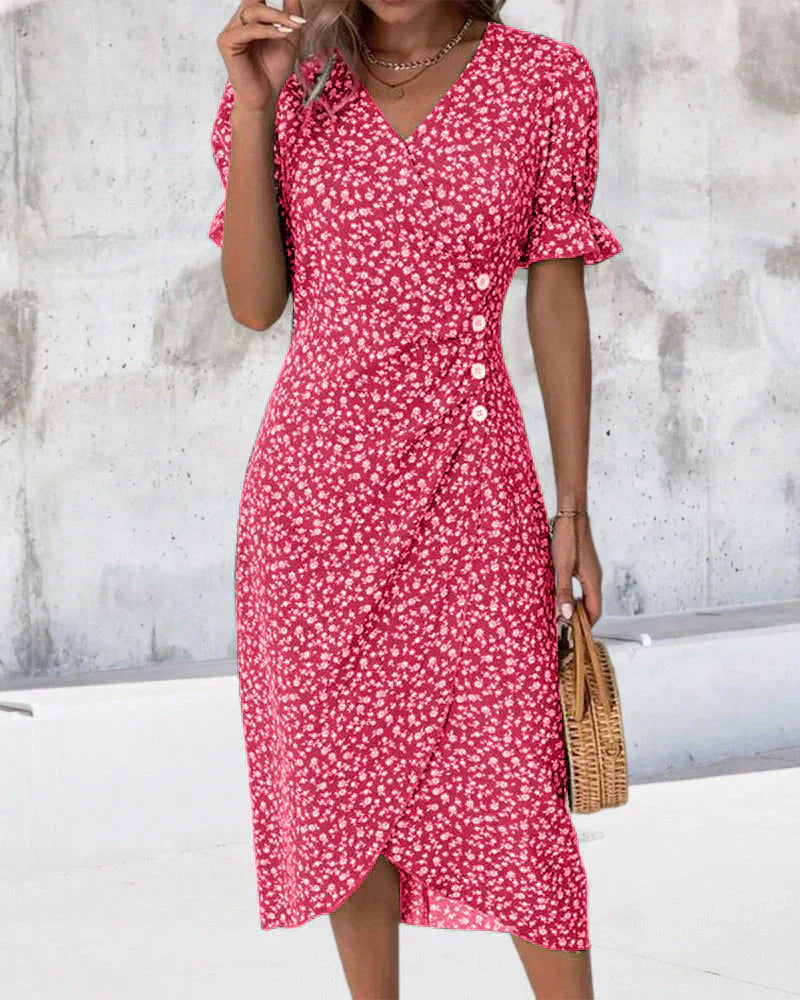 Leviana | Robe à Imprimé Floral Élégante