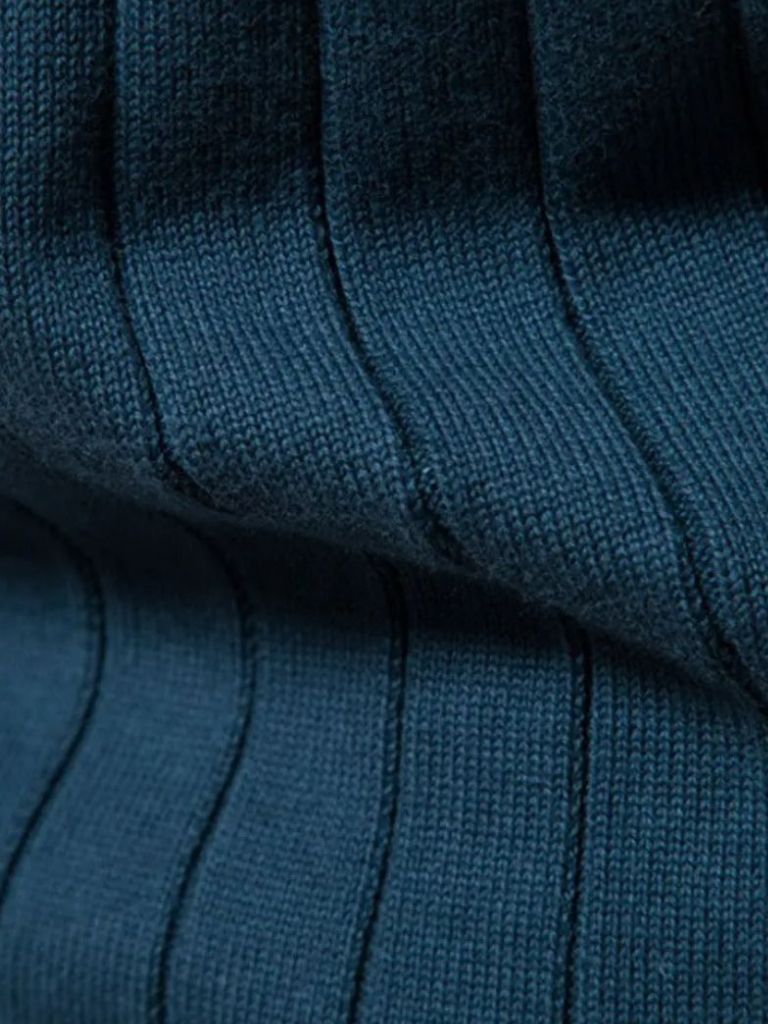 Simple Jacquard Zip Sweater - Leviana