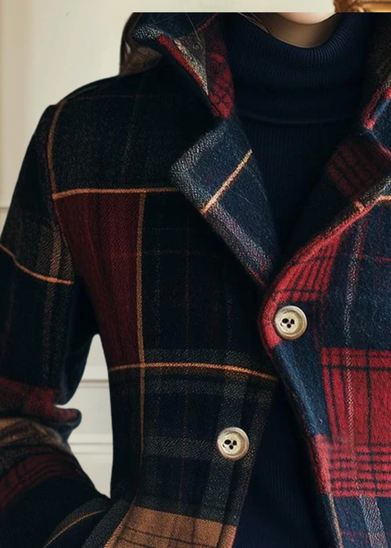 NATALIE | TRADITIONAL PLAID WOOL COAT