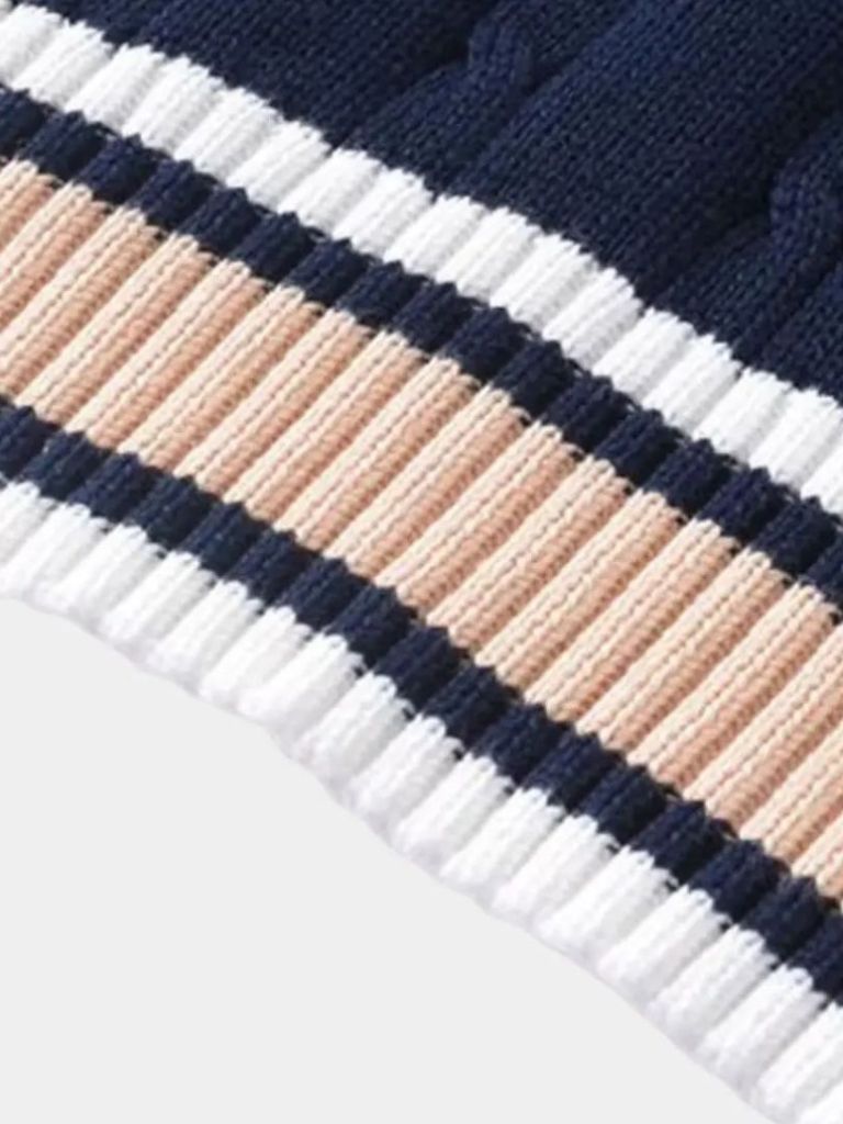 Elegant Knit Vest with V-Neck - Leviana