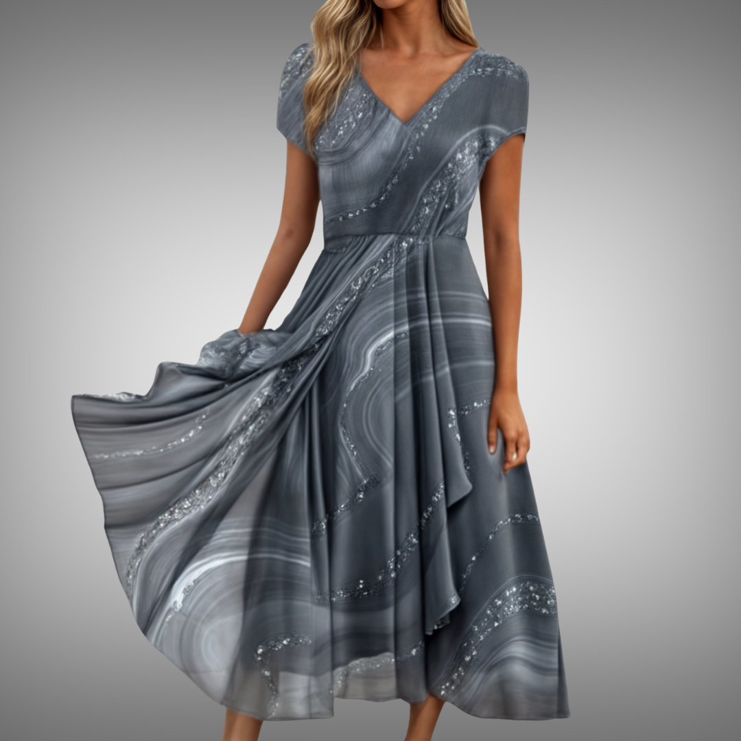 Leviana | Robe midi avec décolleté en V