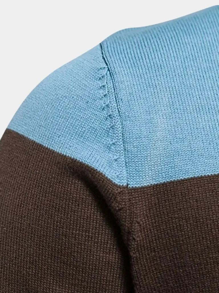 Zipped Cardigan with High Collar - Leviana