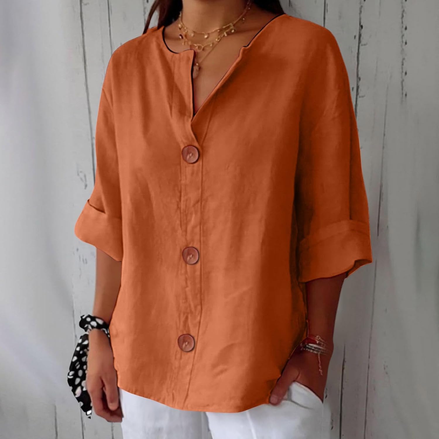 Leviana | Casual Linen Blouse