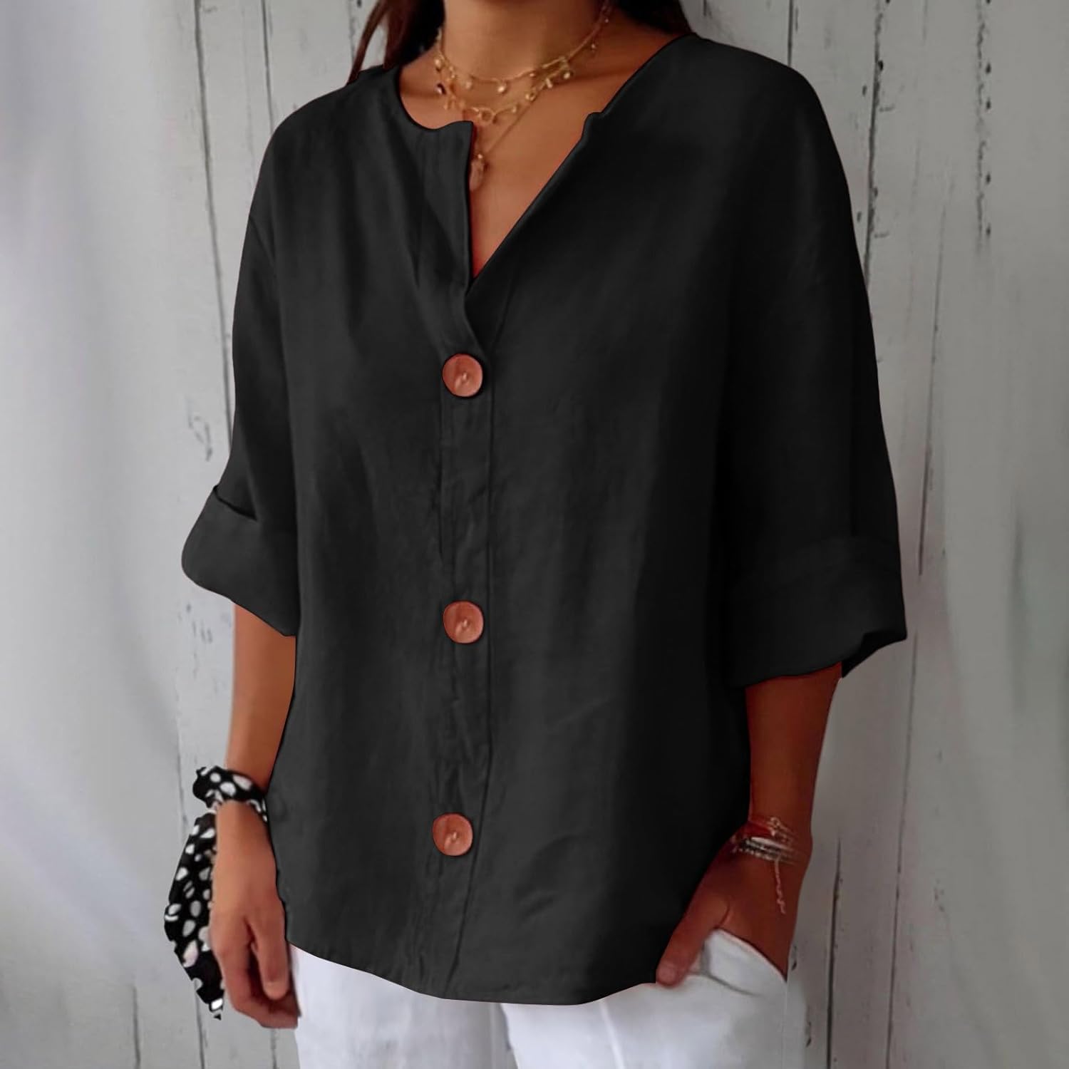 Leviana | Casual Linen Blouse