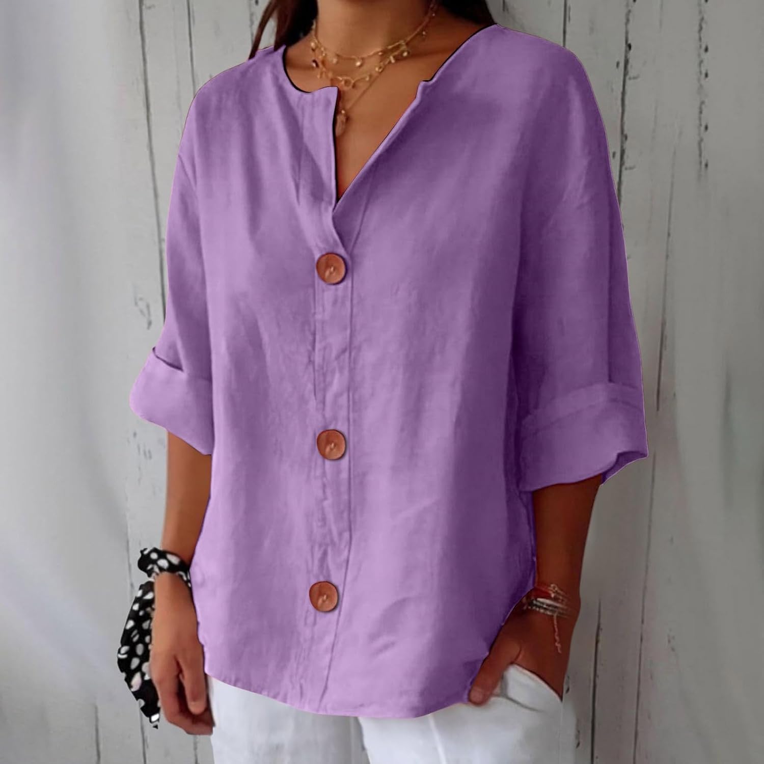 Leviana | Casual Linen Blouse