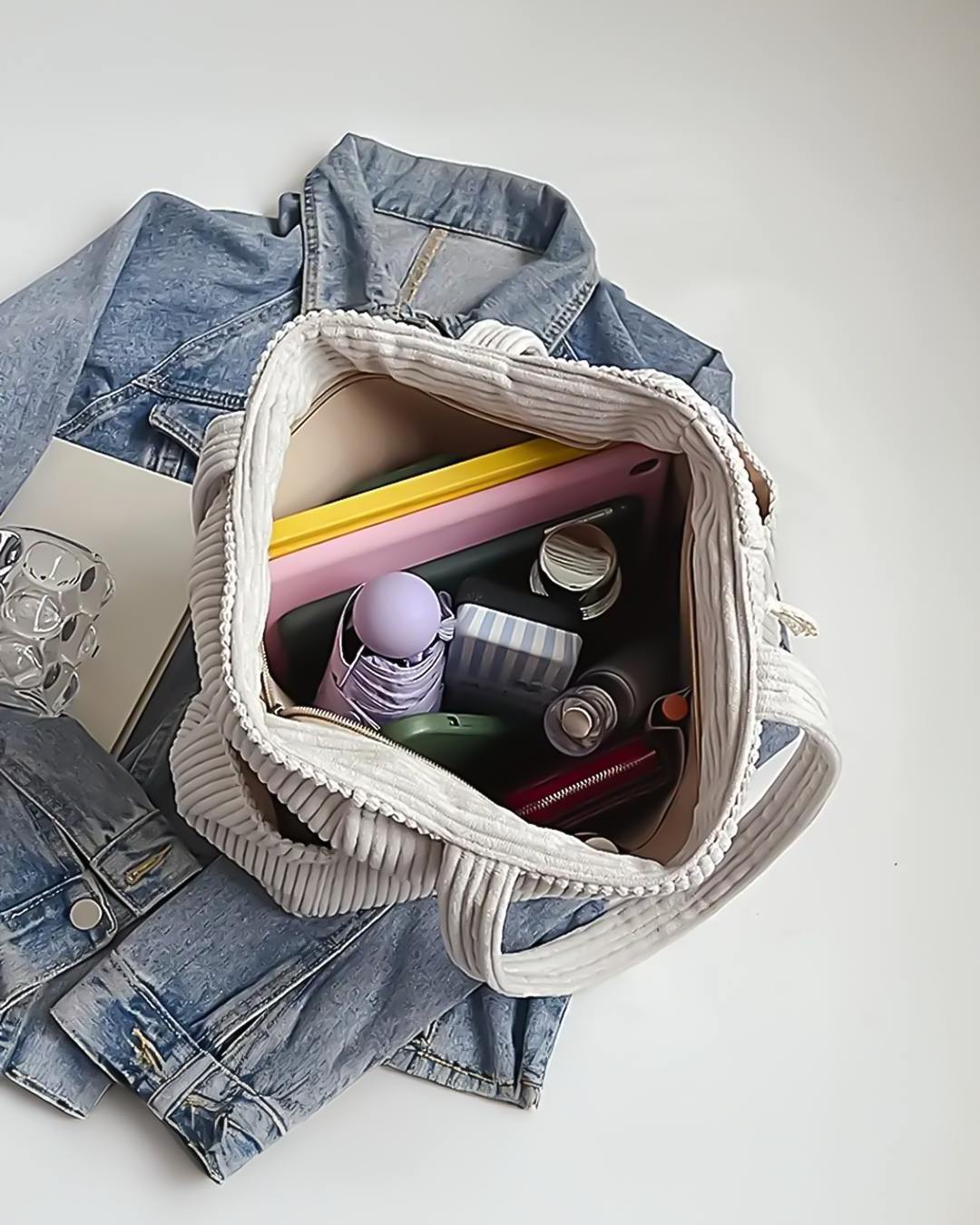 Tilda – Sac à provisions côtelé avec détail en cordon