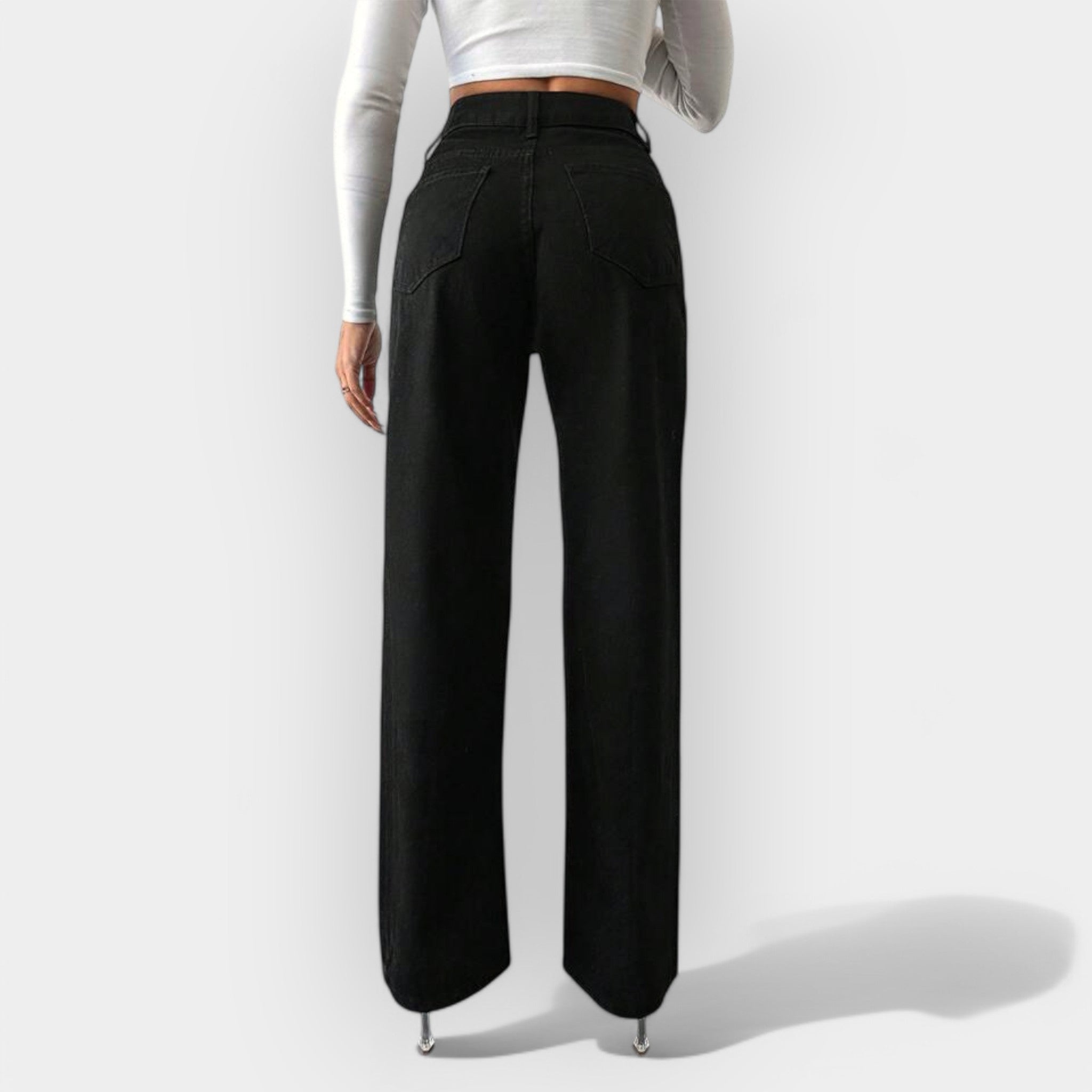 Wide Leg High-Waisted Jeans