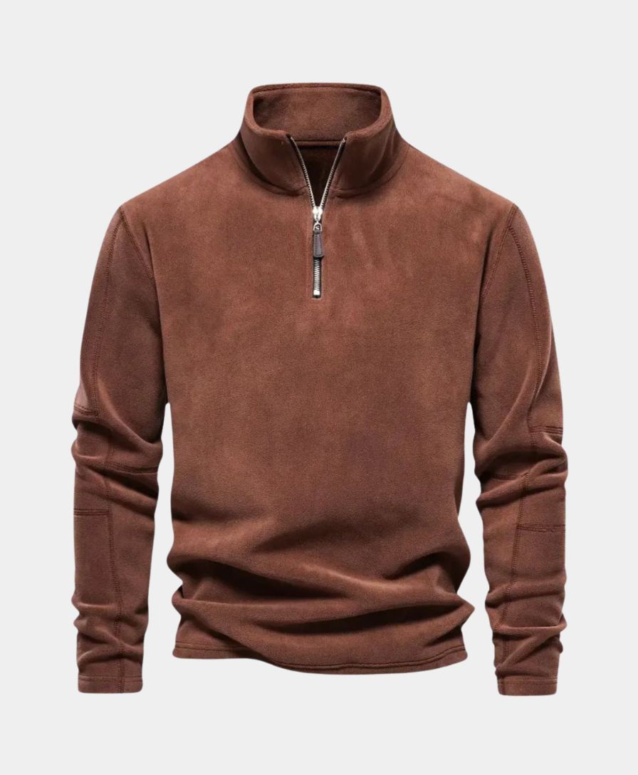 High Neck Zip Sweater Alpine - Leviana