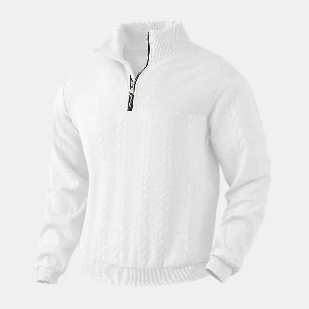 Henry Essential Zip Collar Sweater - Leviana
