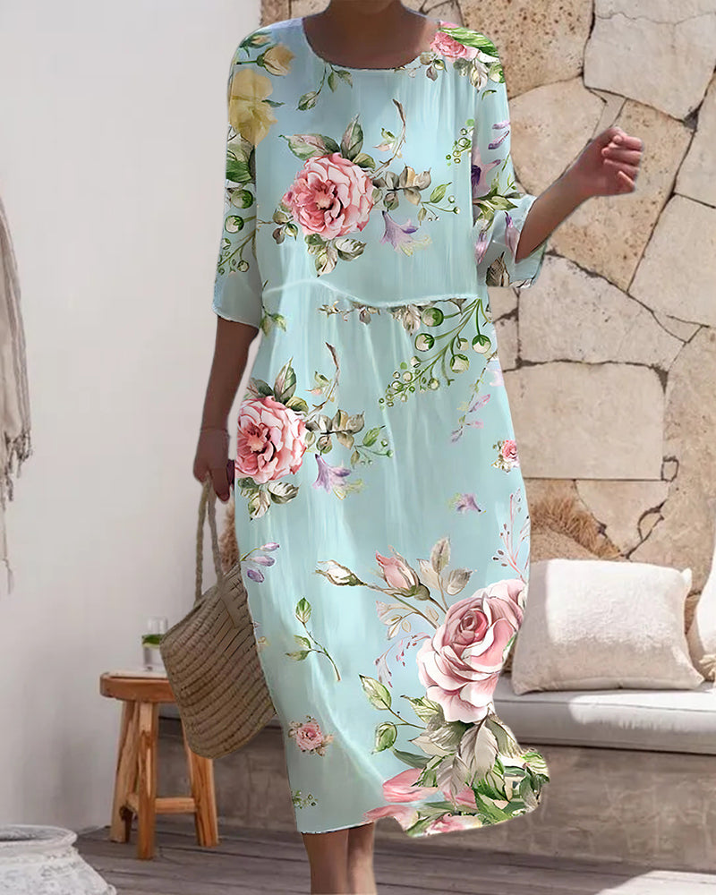 Leviana | Robe élégante à fleurs