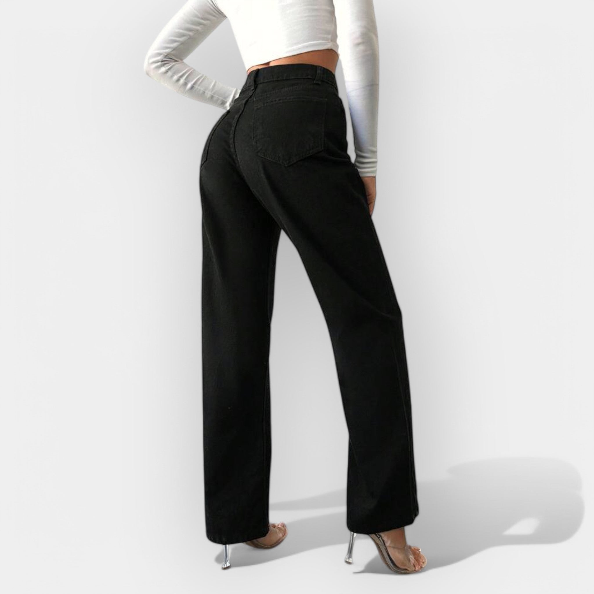 Wide Leg High-Waisted Jeans