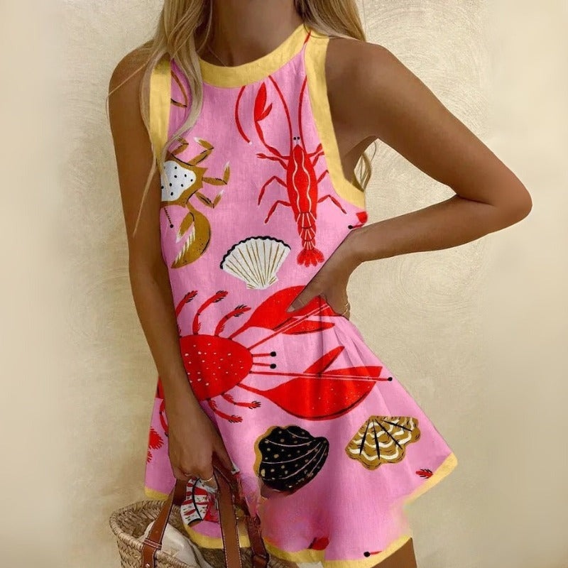 Elisa | Robe Mini avec Imprimé Marin