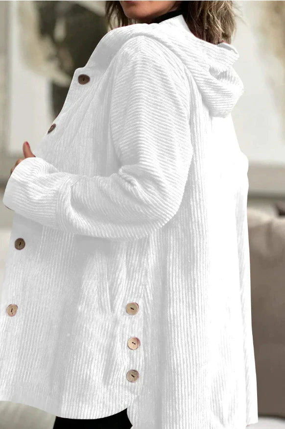 Cordia | Veste à capuche en velours côtelé confortable