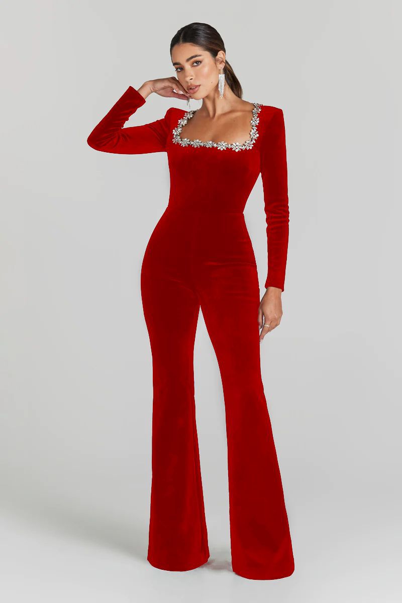 LEVIANA™ | Elegant Crystal Jumpsuit