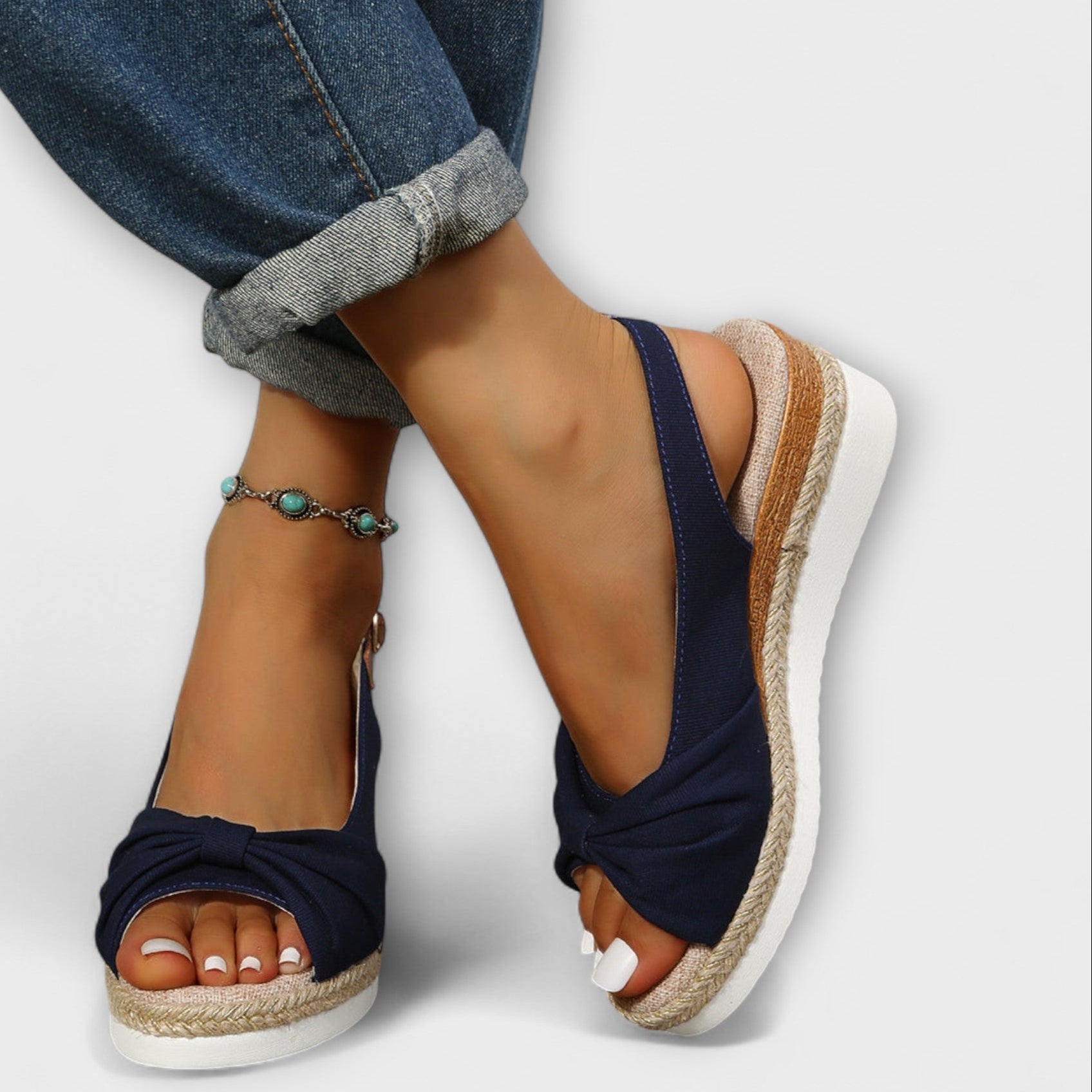 Sandales d'été avec nœud