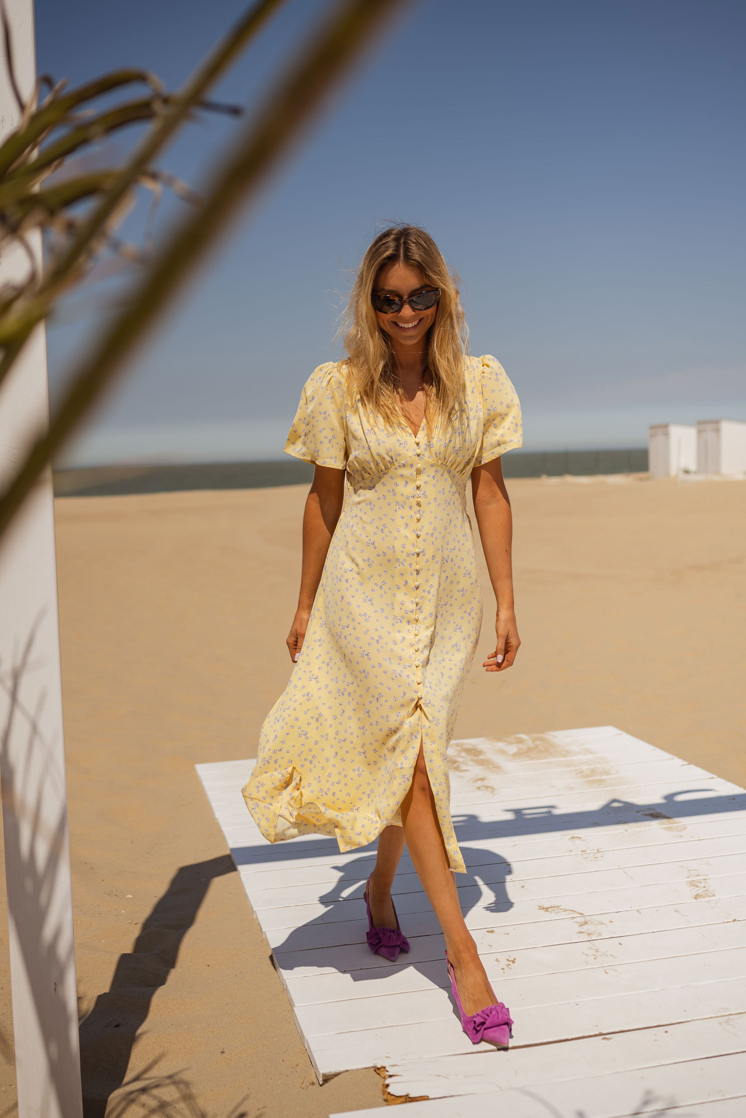 Diana | La Robe Midi d'Été à Fleurs