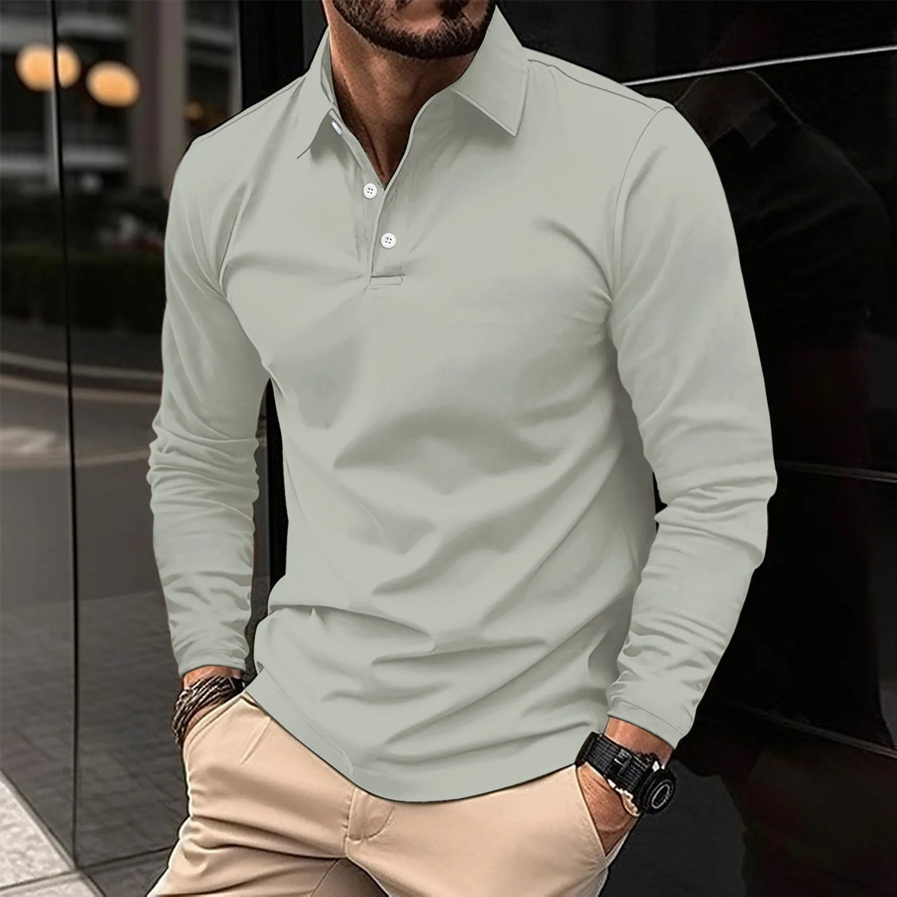 Vince™ | Casual Long-Sleeved Polo