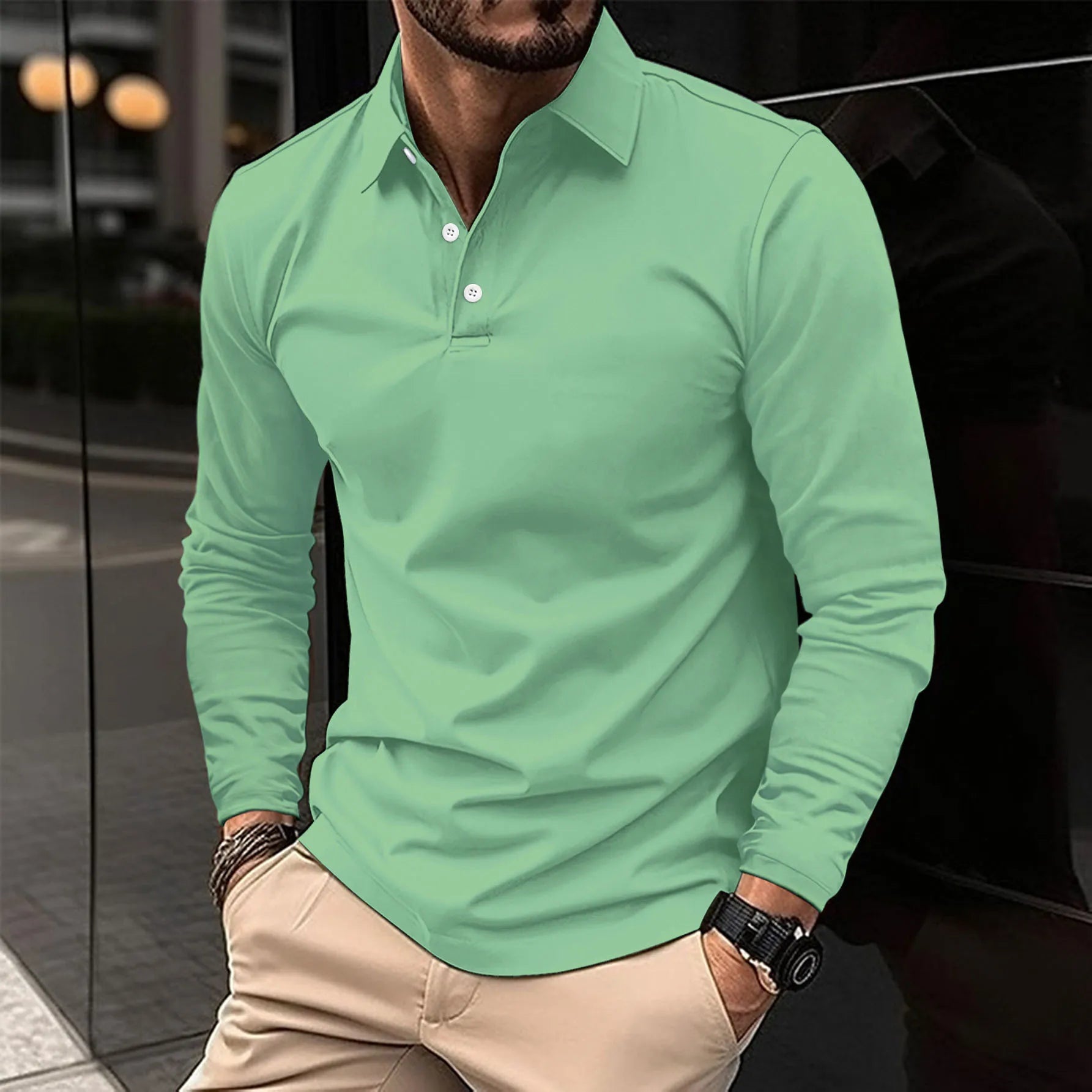 Vince™ | Casual Long-Sleeved Polo