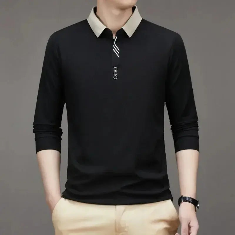 Elegant Long Sleeve Polo - Leviana