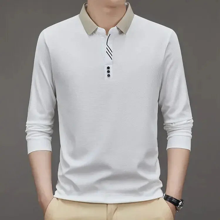 Elegant Long Sleeve Polo - Leviana