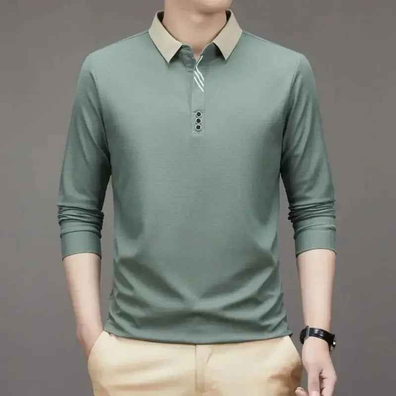 Elegant Long Sleeve Polo - Leviana