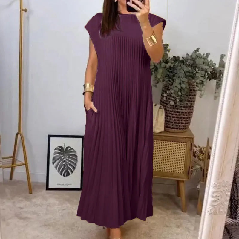 Leviana | Robe Maxi Plissée