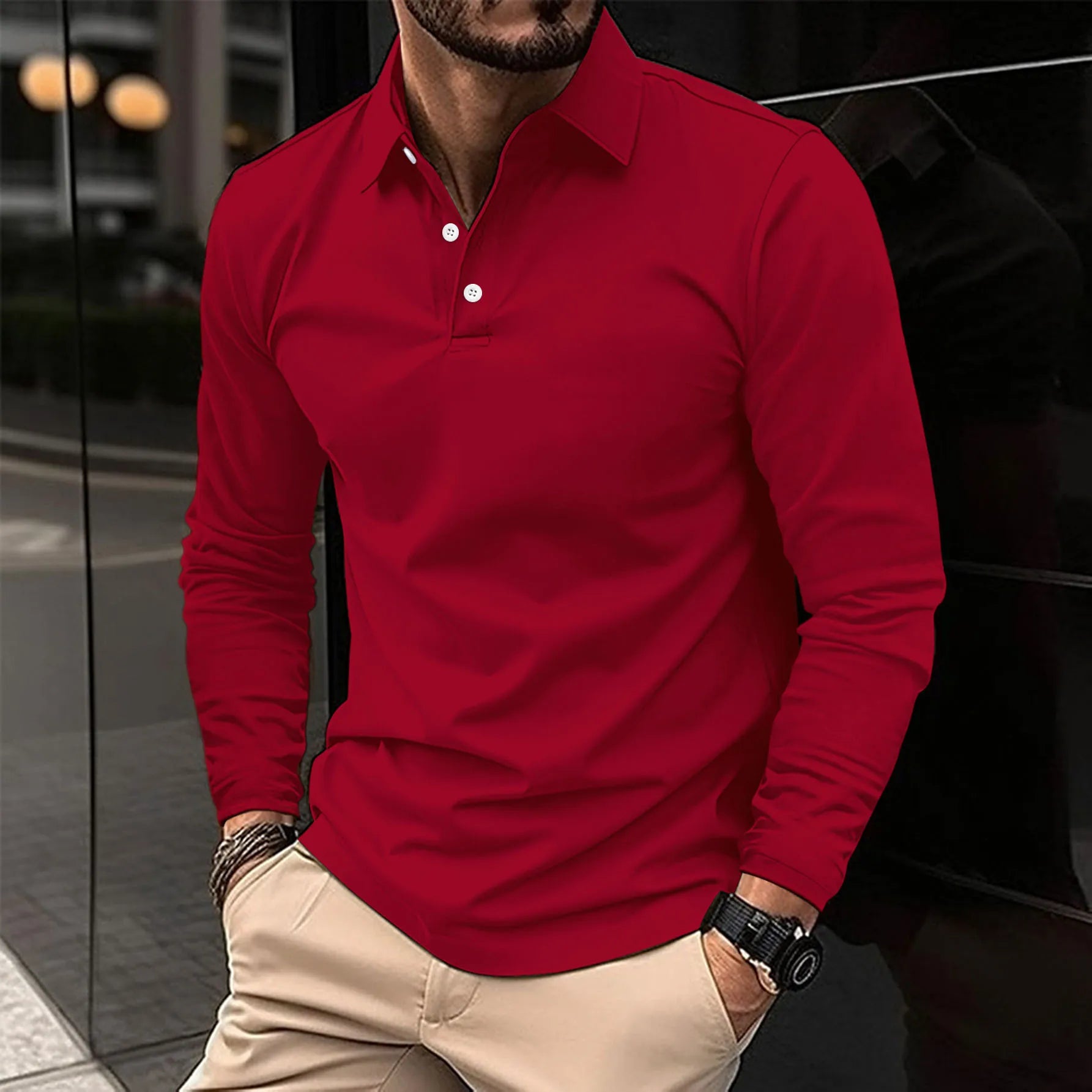 Vince™ | Casual Long-Sleeved Polo