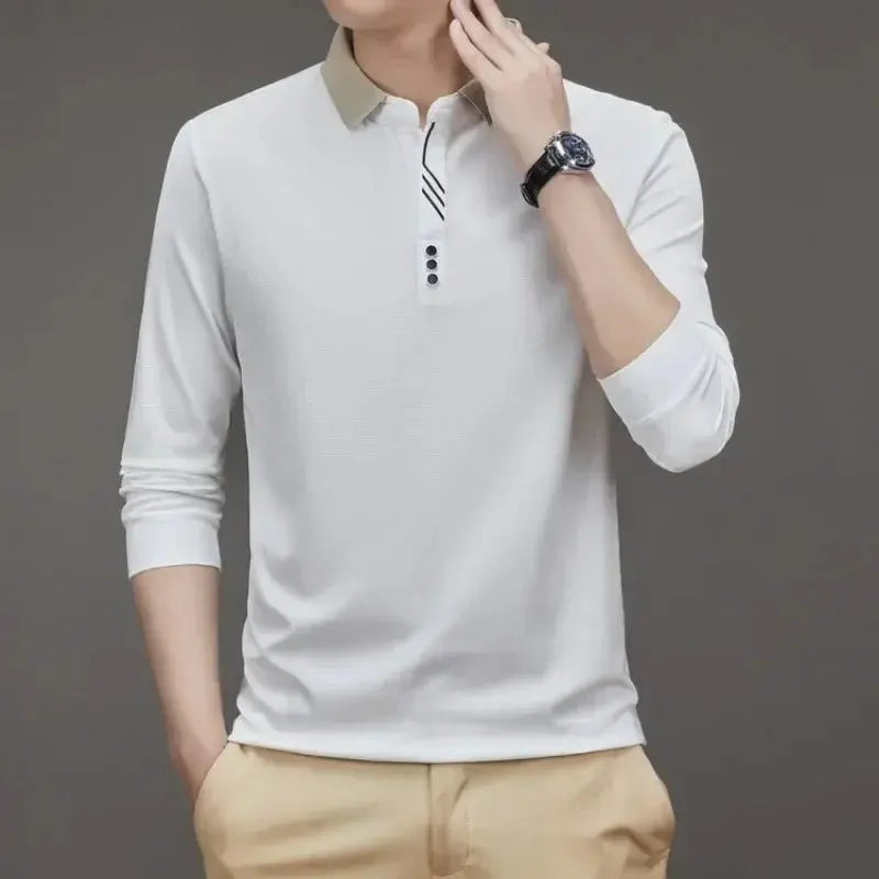 Elegant Long Sleeve Polo - Leviana