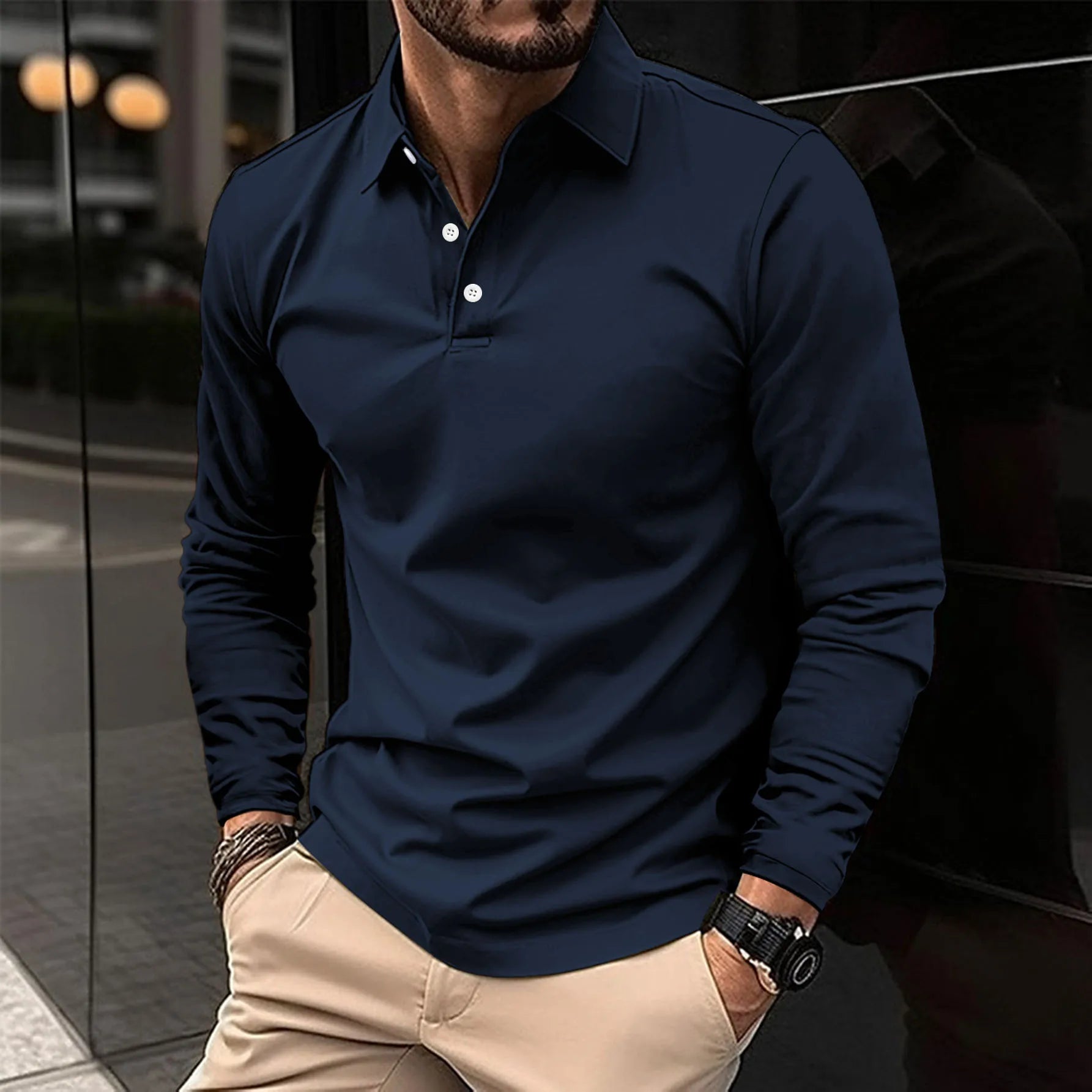 Vince™ | Casual Long-Sleeved Polo
