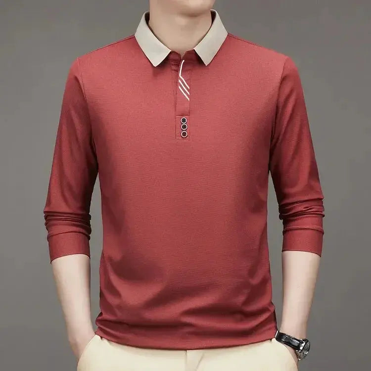 Elegant Long Sleeve Polo - Leviana