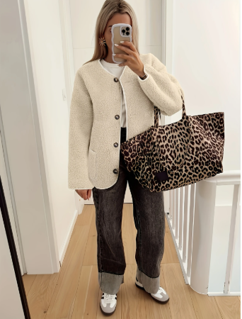 Lillia | La Veste en Fleece à Boutons