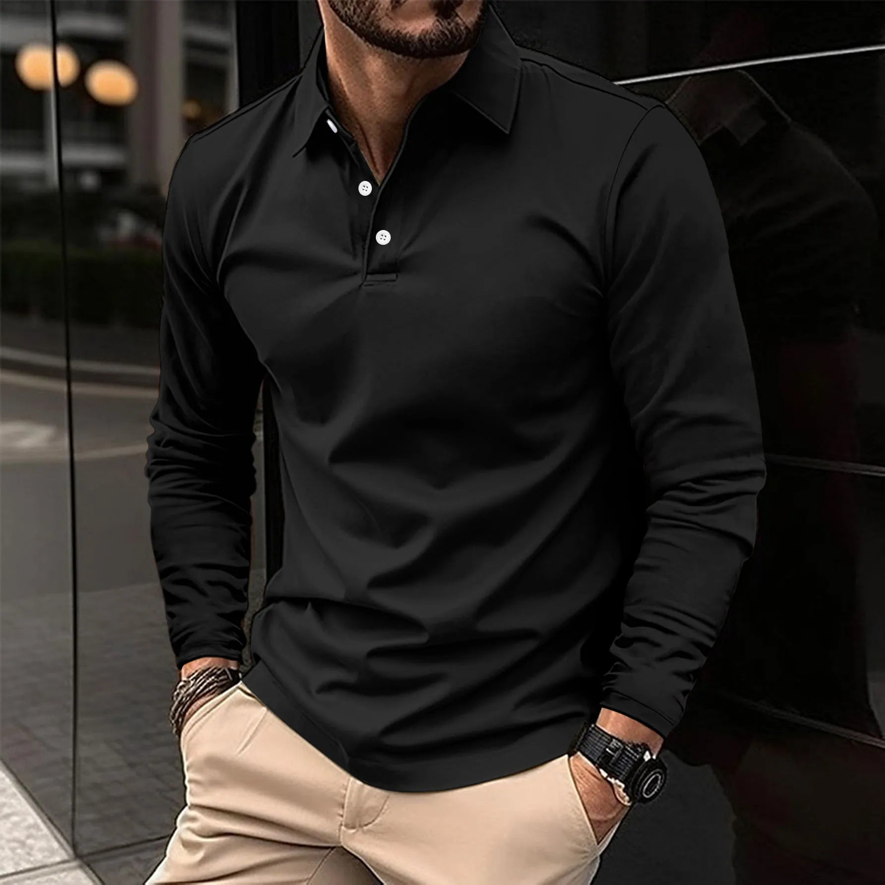 Vince™ | Casual Long-Sleeved Polo