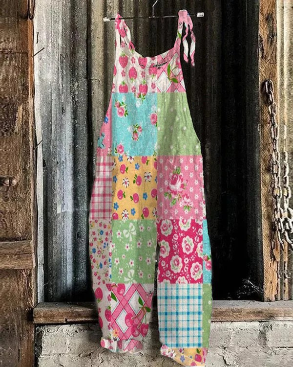 Combinaison Florale Bohémienne - Style Sans Effort pour Femmes, Confort Toute la Journée