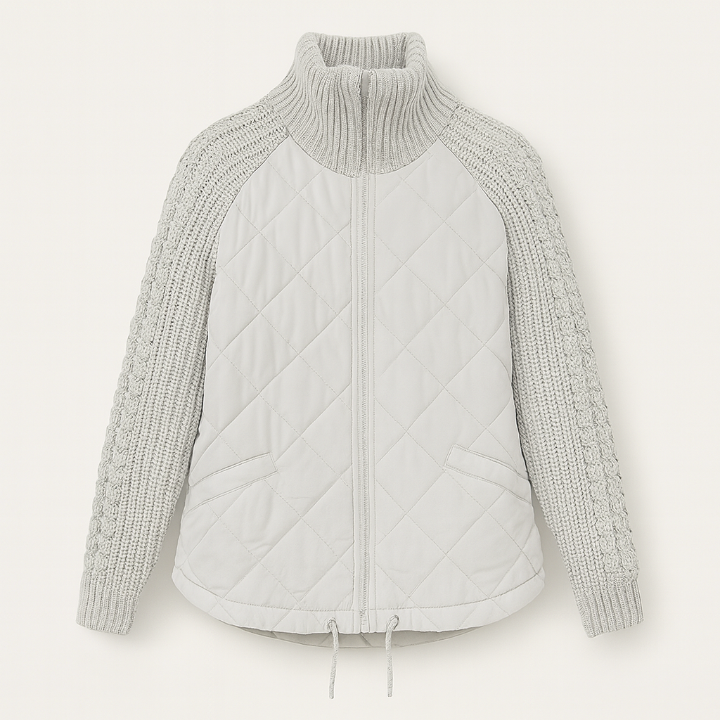 Elodie | Knit-Sleeve Quilted Jacket