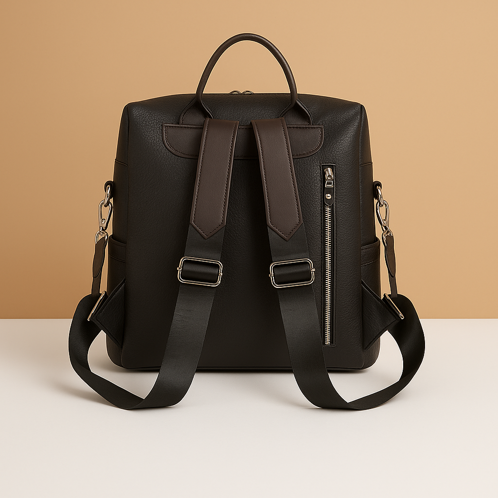 Anti-theft leather travel backpack | Sophie