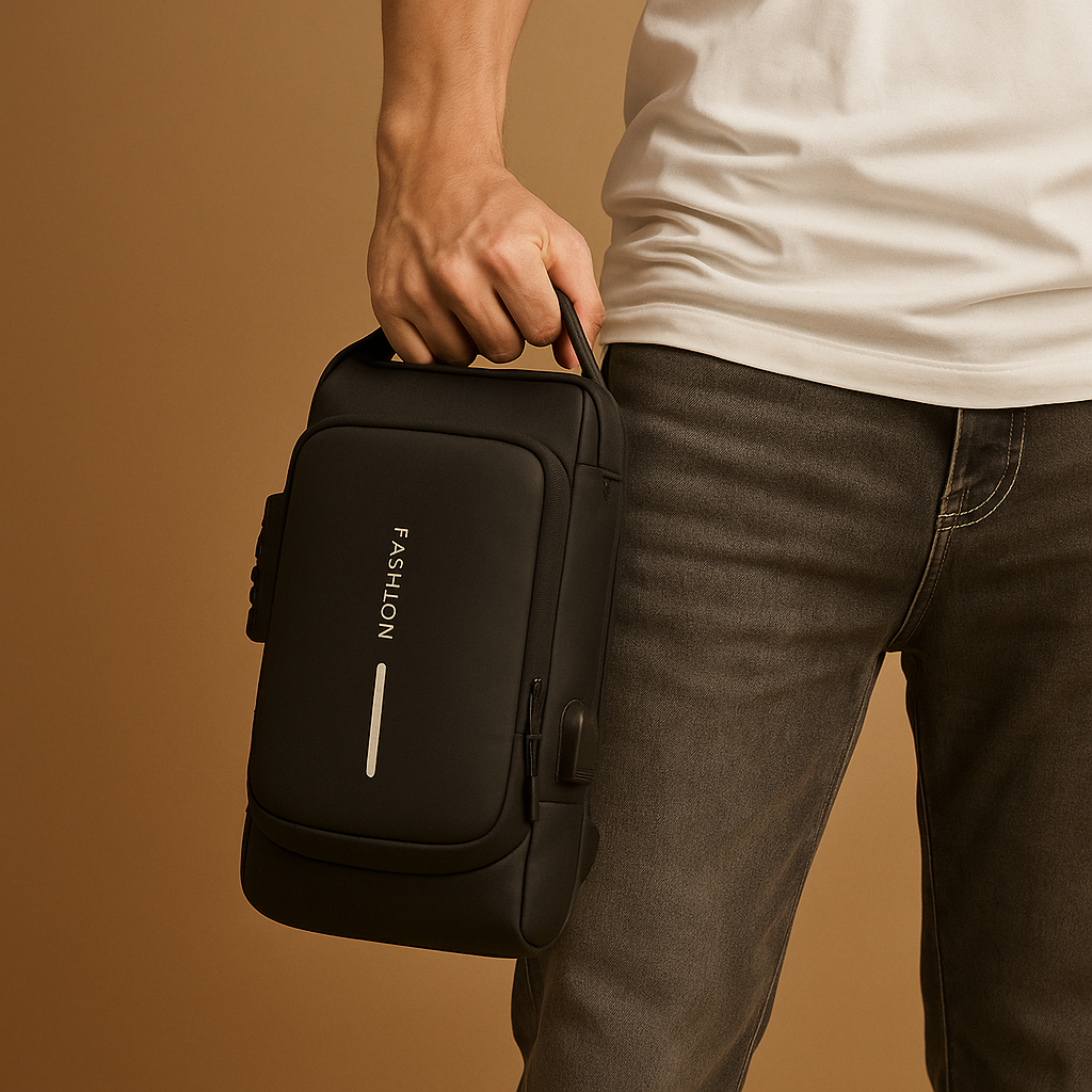 Anti-theft USB crossbody bag | Caleb