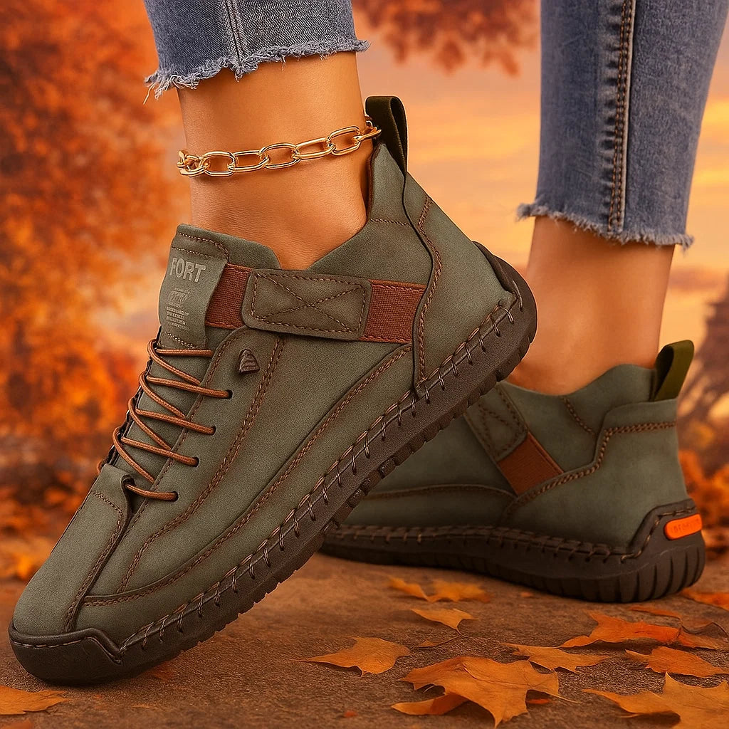 Mia | Baskets Confort Orthopédique Vert foncé