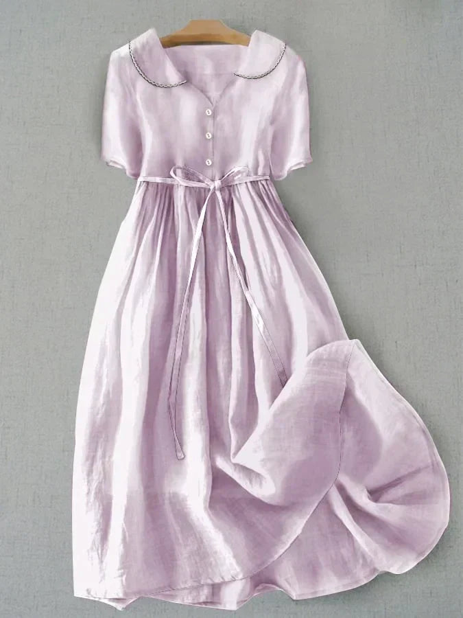 Isla - Robe Élégante en Coton et Lin