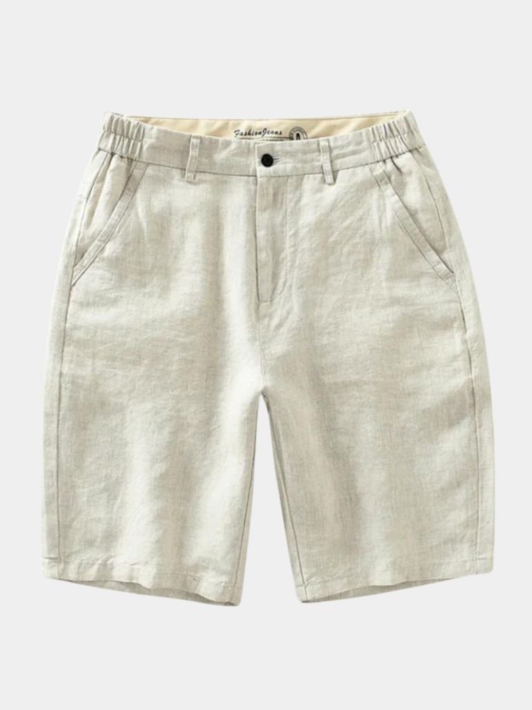 Horizon Blue Linen Shorts - Leviana