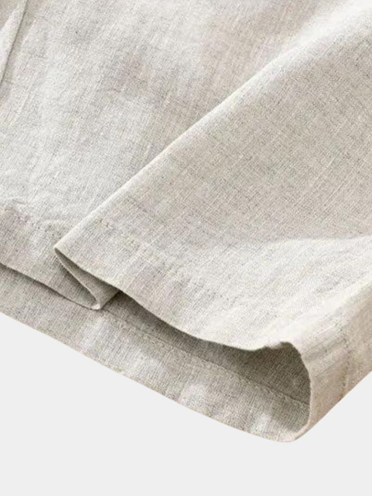 Horizon Blue Linen Shorts - Leviana