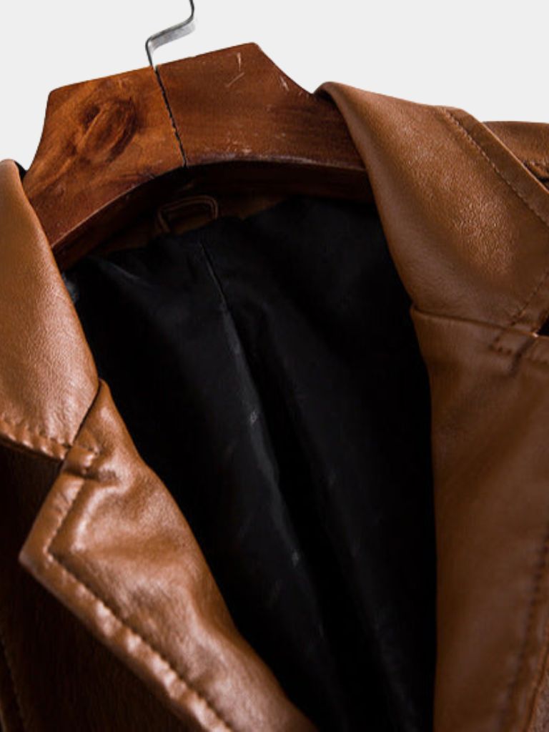 Leviana Bold Caramel Leather Jacket