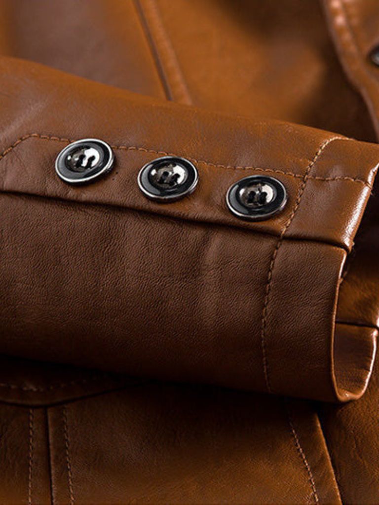 Leviana Bold Caramel Leather Jacket