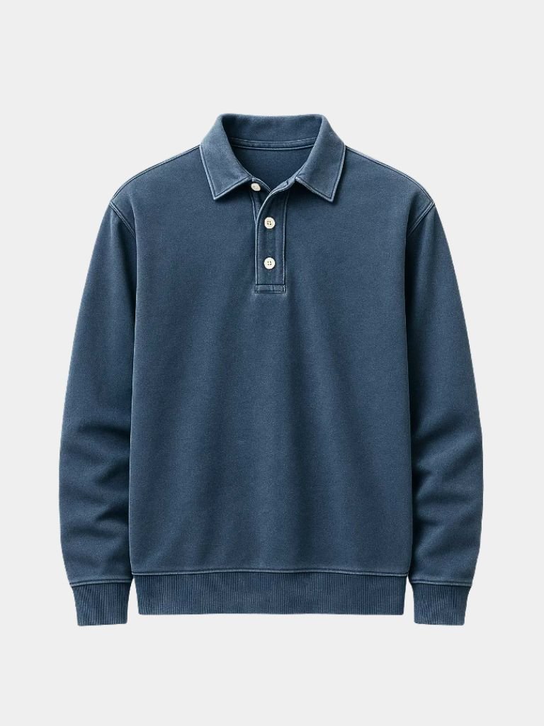 Canyon Mist Long Sleeve Polo – Leviana