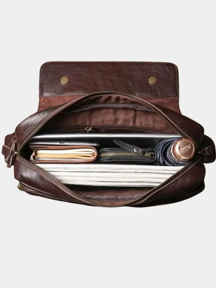 Leviana Timeless Leather Messenger Bag