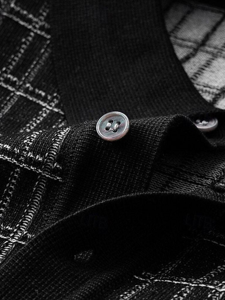 Classic Black Knit Polo - Leviana