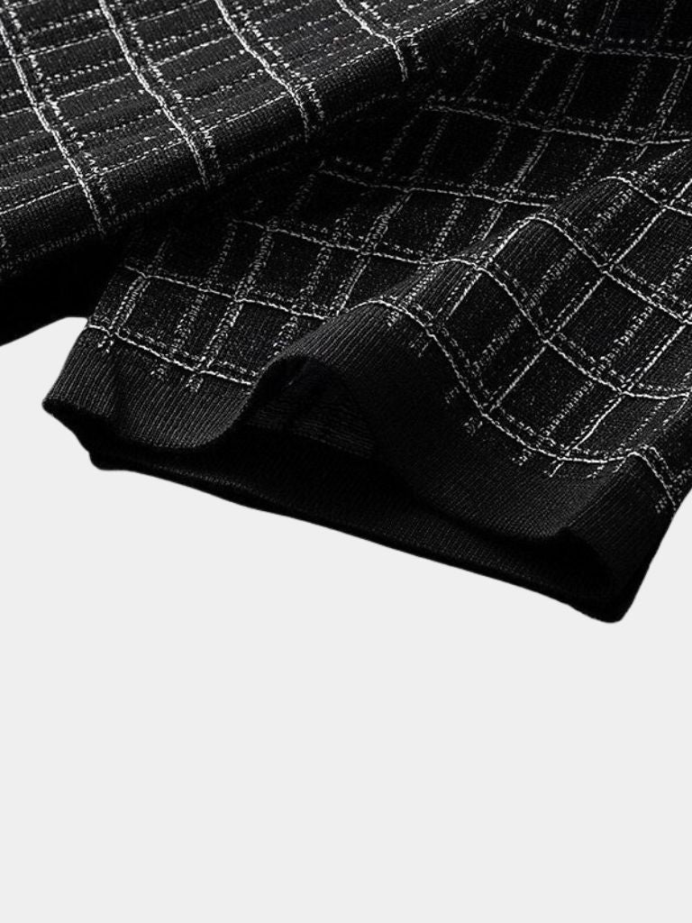 Classic Black Knit Polo - Leviana