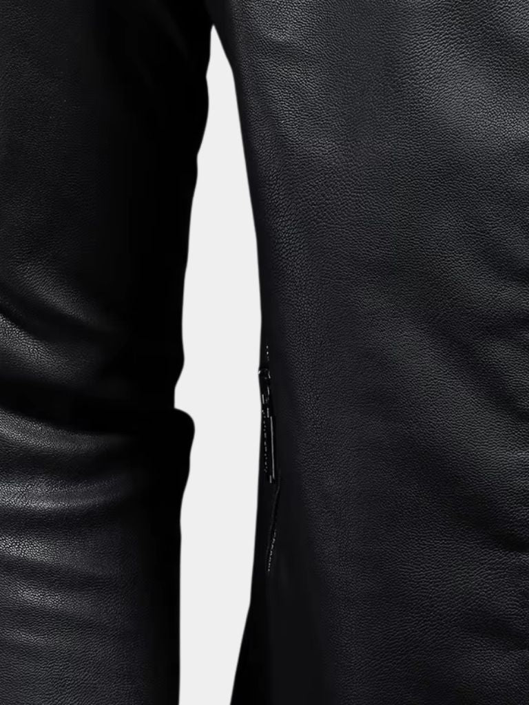 Leviana Crossed Leather Jacket
