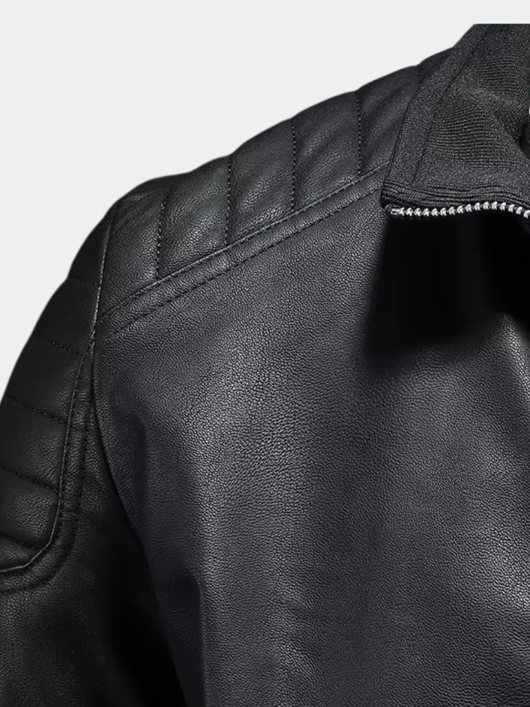 Leviana Crossed Leather Jacket