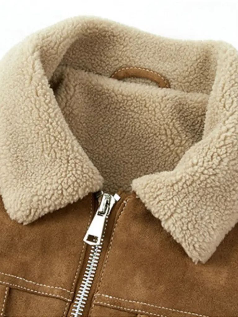 Leviana Essential Fleece Suede Jacket